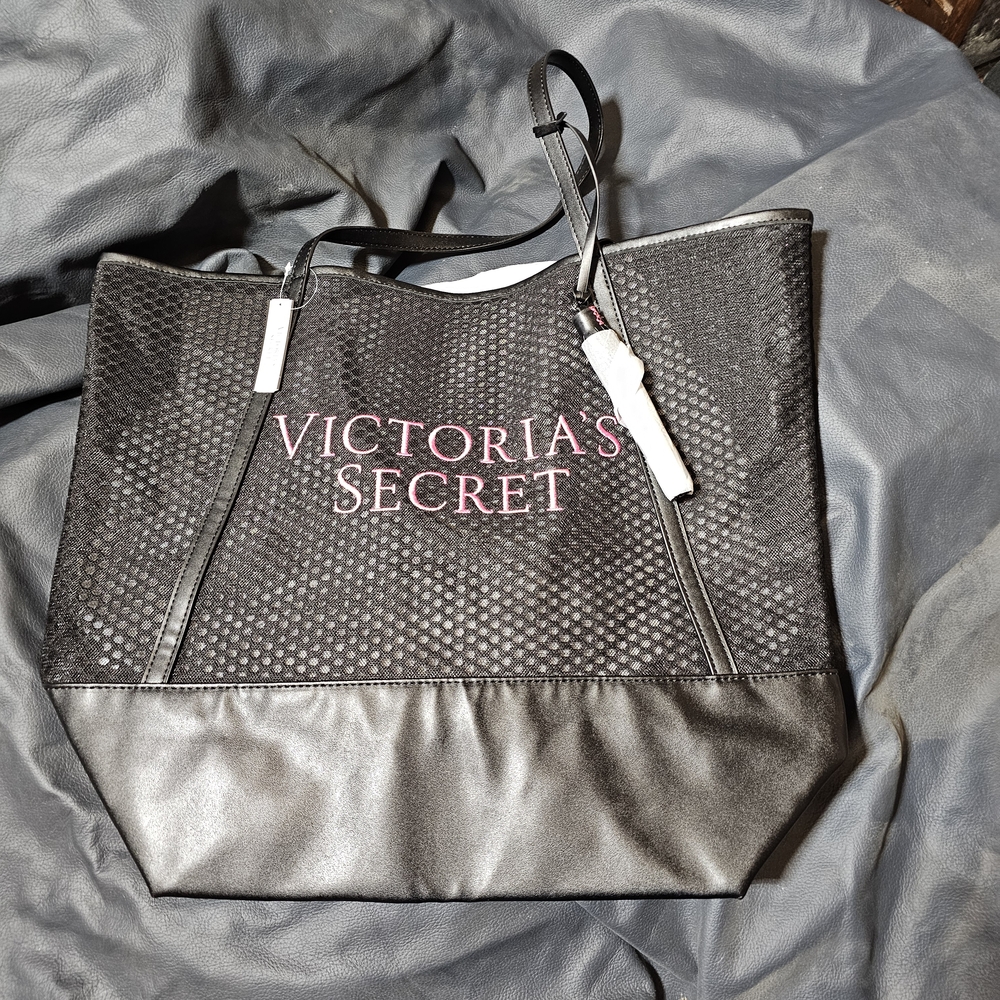 Victoria's Secret Black Mesh Tote